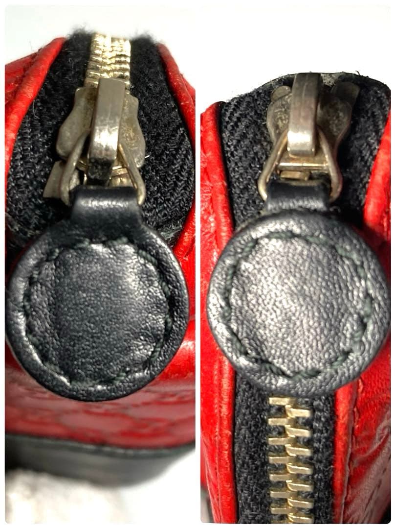 良品　 グッチ　グッチシマ　レザー　てんとう虫　ケース　ミニポーチ