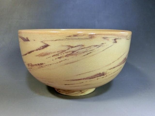 茶碗■上野焼き 白川甫硯 豊前 十一代 十時窯 遠州 七窯の一 甫元 マーブル■