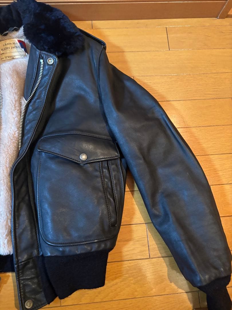 schott ショット　レザージャケット　ボア　ボンバー