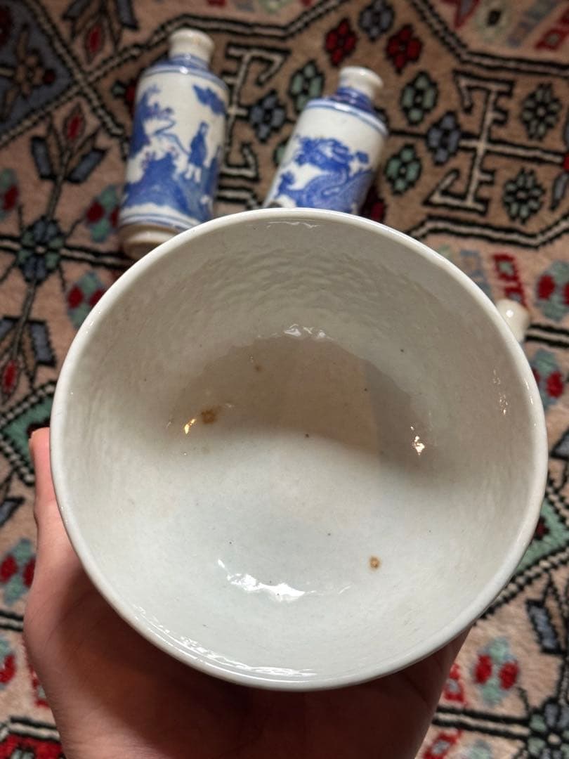 ‼️最後の値段‼️リサイクルFORT‼️中国製で青磁染付龍の図鉢