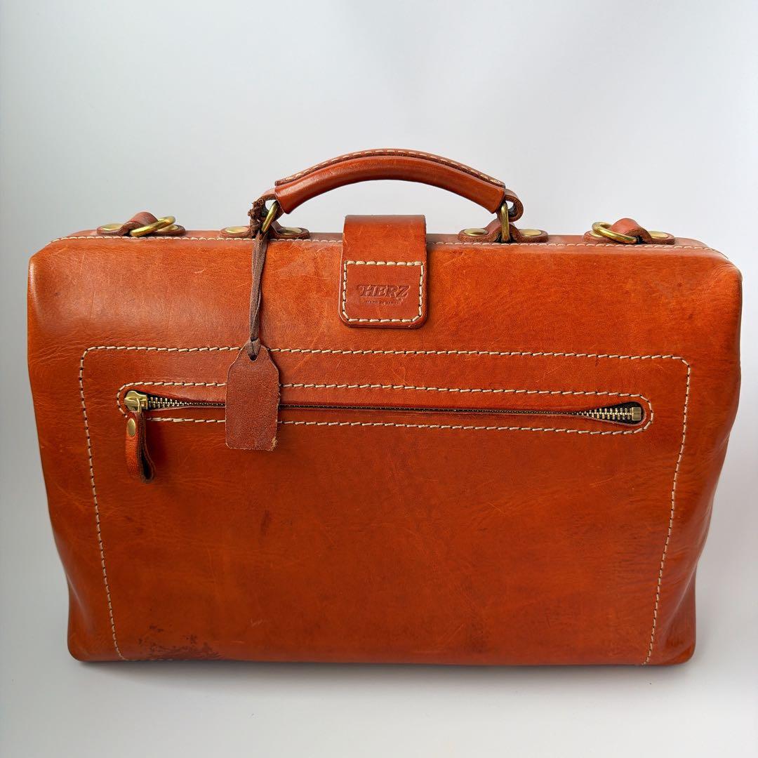HERZ ソフトダレスバッグ ビジネスバッグ キャメル ブラウン