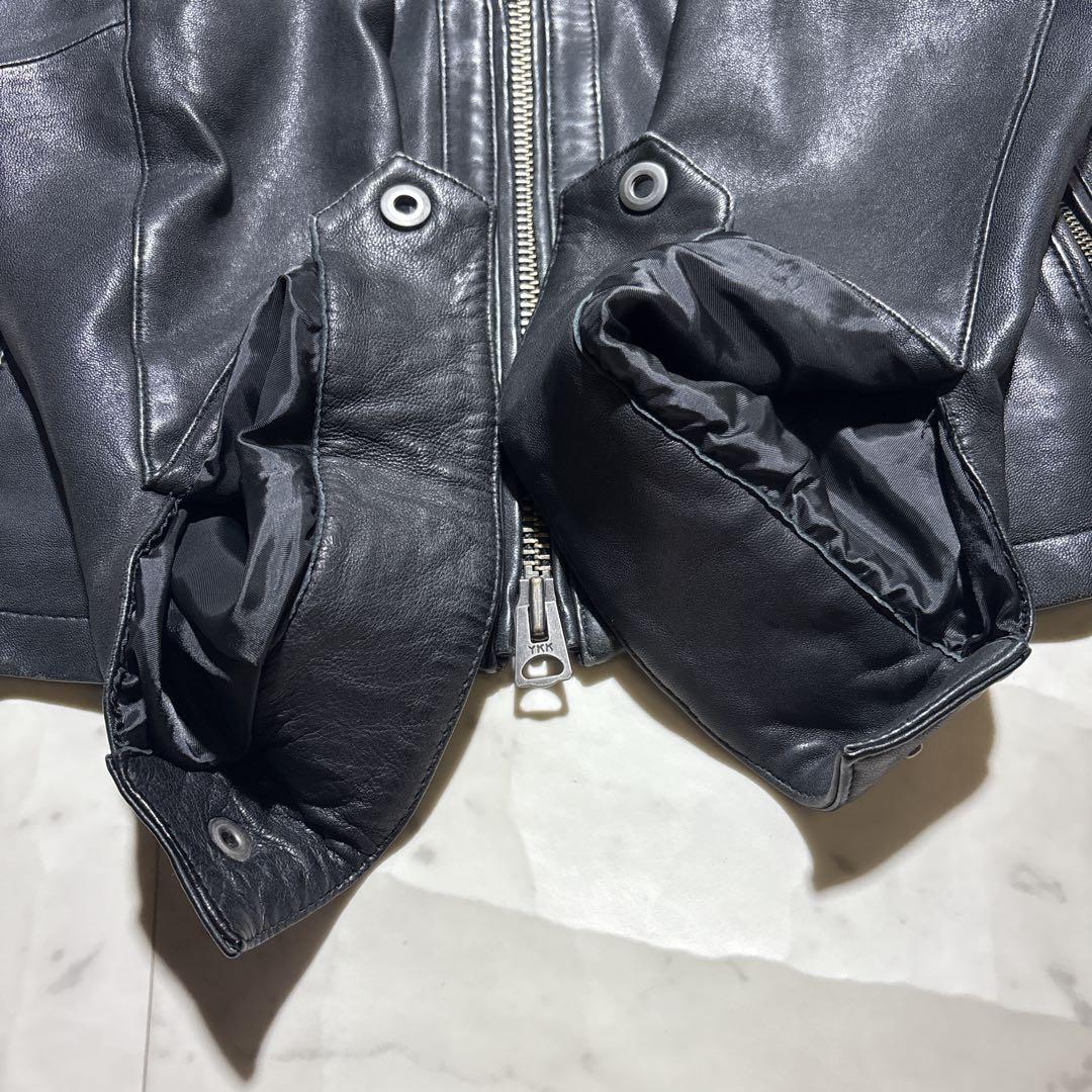 AVIREX ブラック シングルライダースジャケット M ブラック　レザー