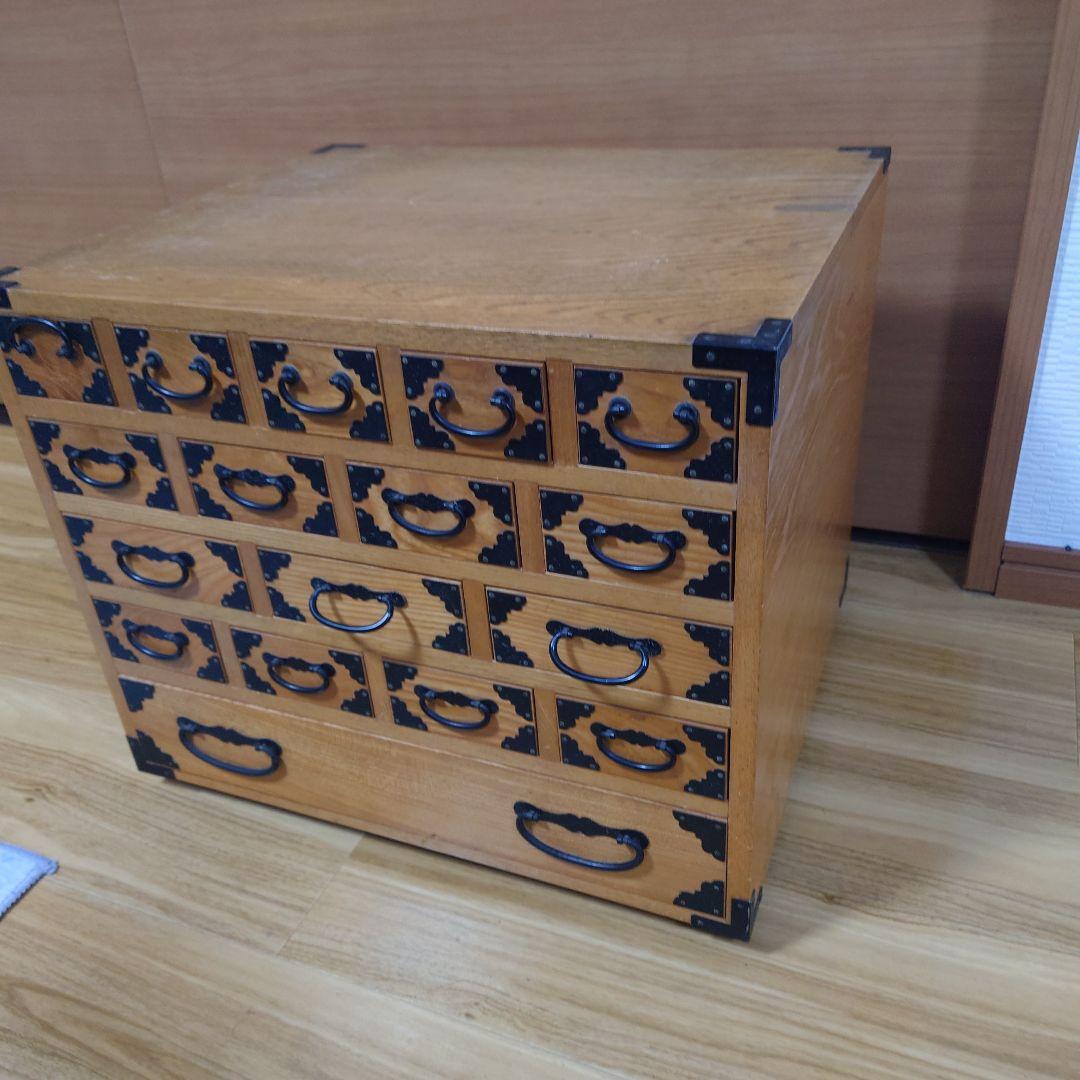 骨董品　薬箪笥　薬箱　小箪笥　5段小引き出し　17杯　昭和レトロ　和箪笥