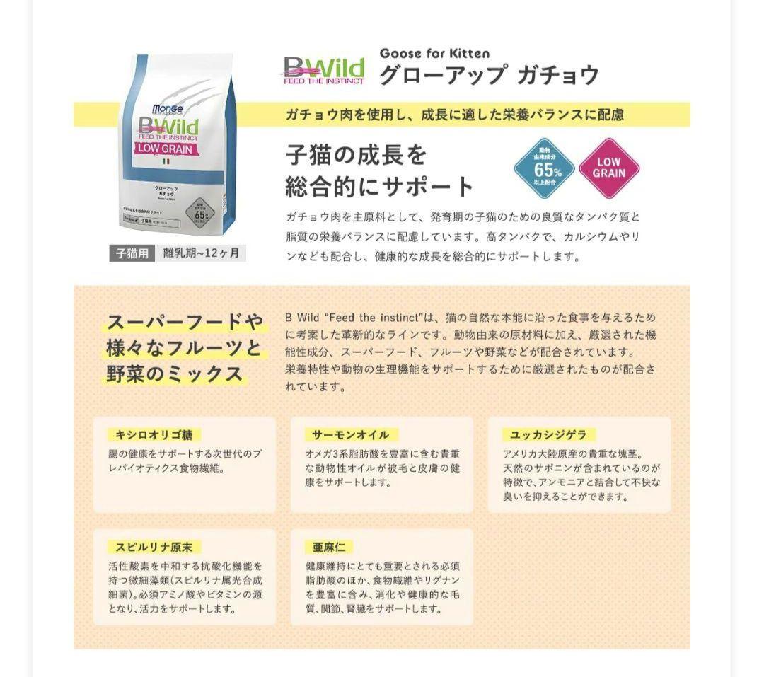 キャットフード2キロMonge B Wild  for Kitten