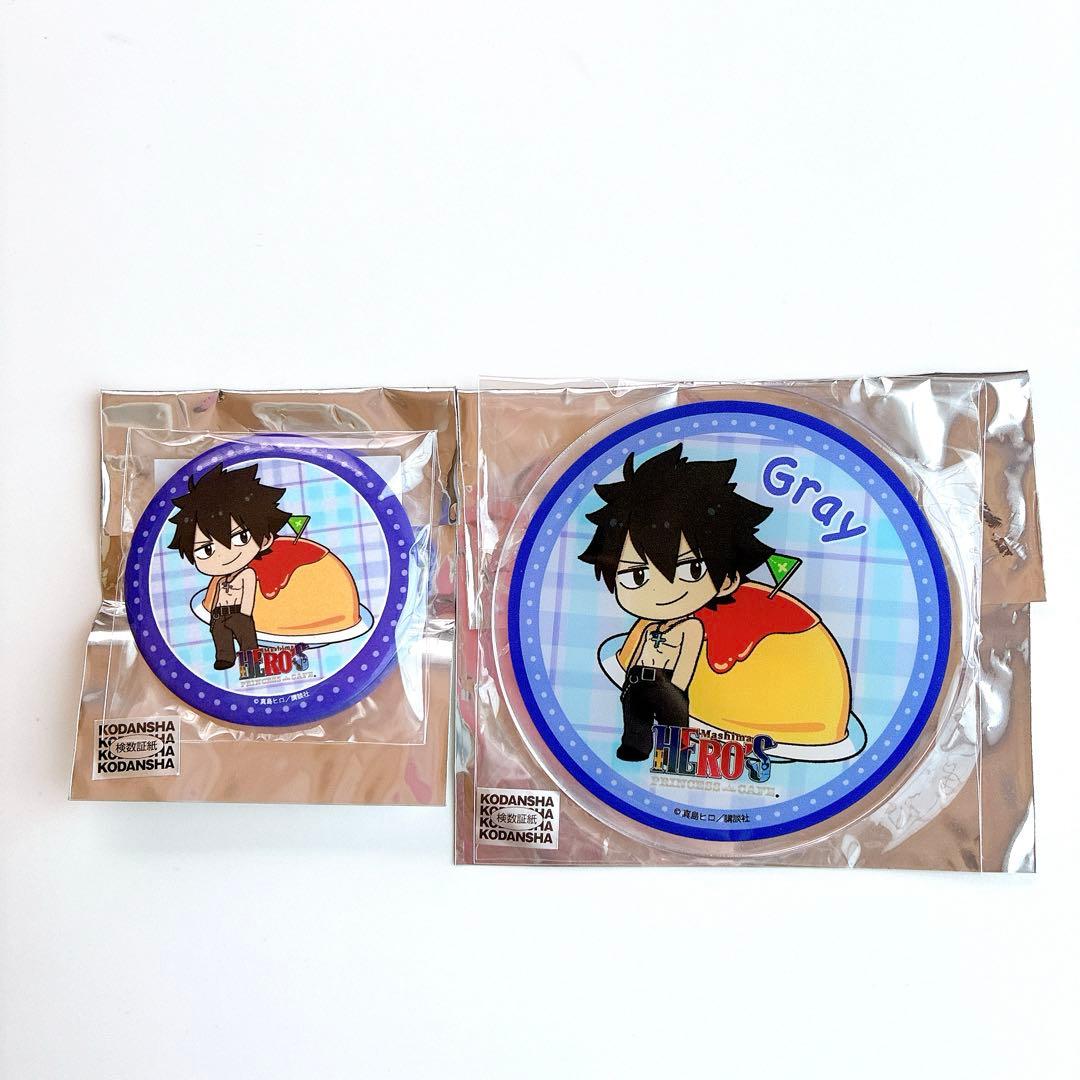 FAIRY TAIL 缶バッジ アクキー アクリルコースター グレイ 9個