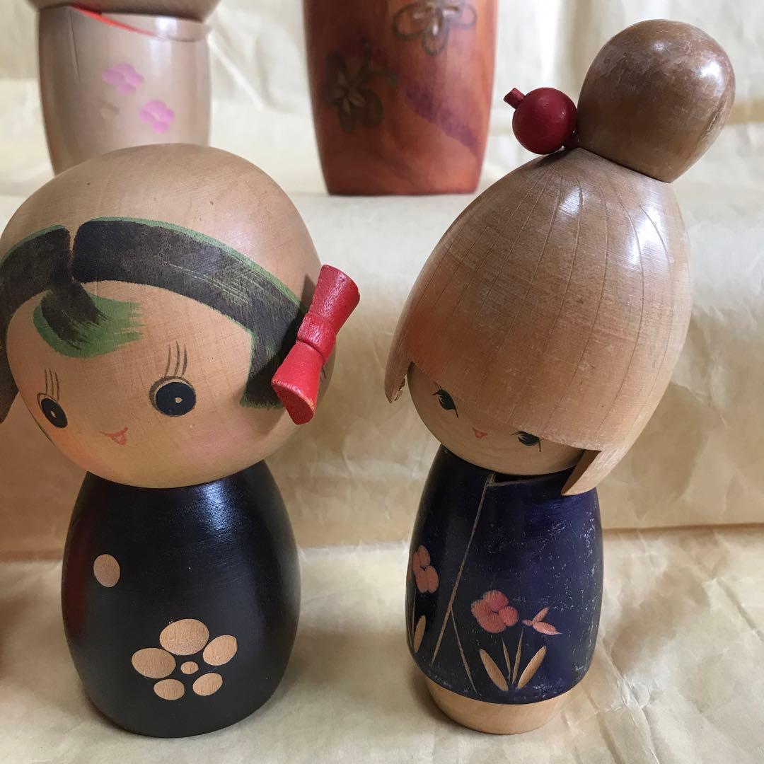 こけしセット民芸品　置物　日本　人形　伝統工芸品　インテリア こけし