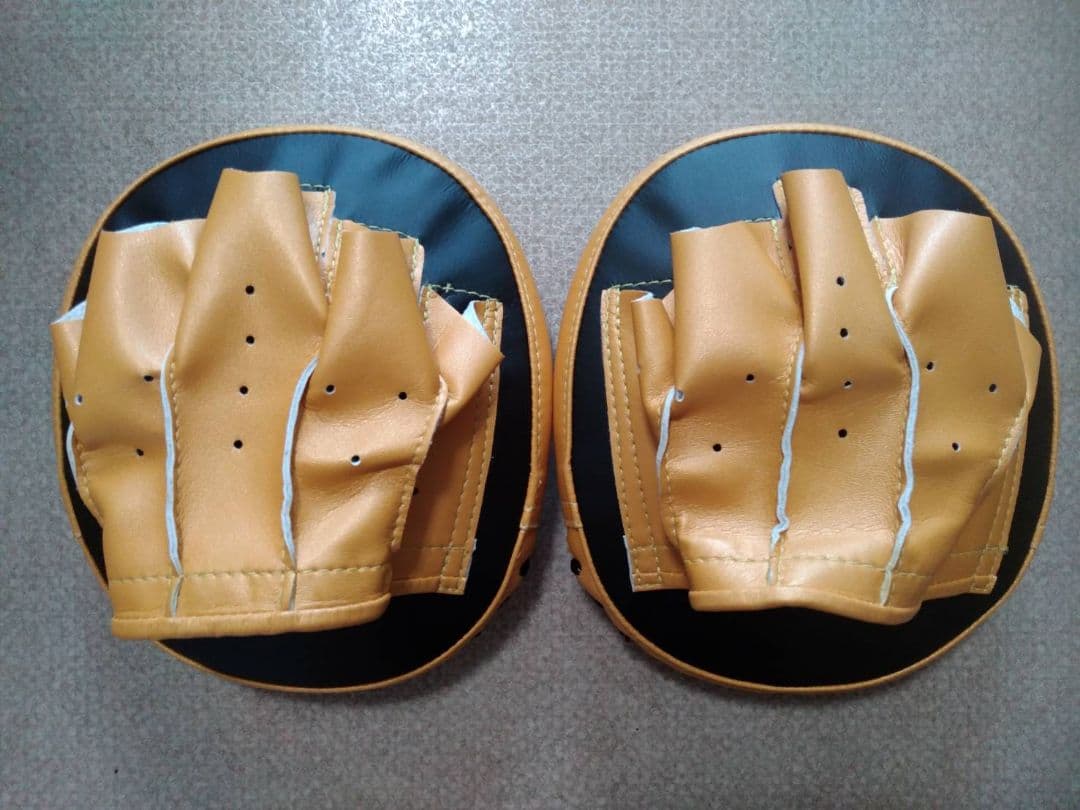 FAIRTEX合革製パンチングミット FMV15 黒＆金 手のひらサイズ