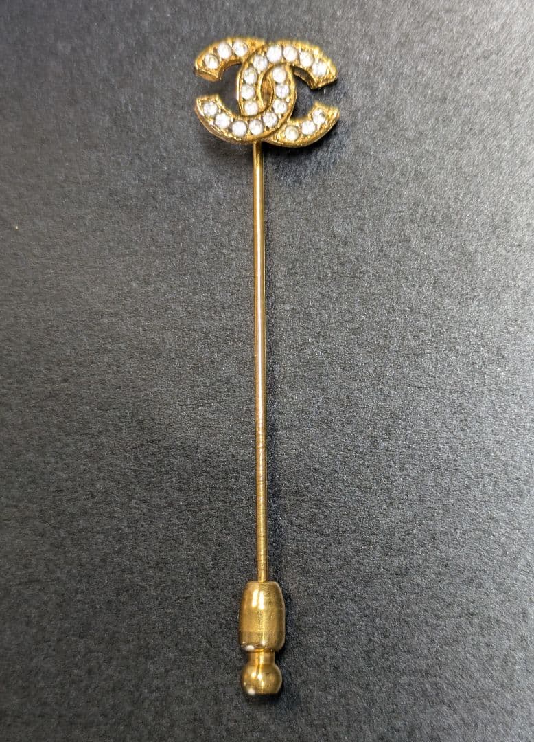 【美品】CHANEL ヴィンテージ　ピン　ブローチ　ココマーク　ゴールド