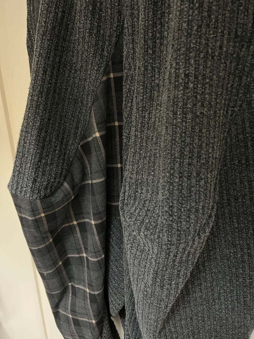 サルエルパンツ チェック切り替え