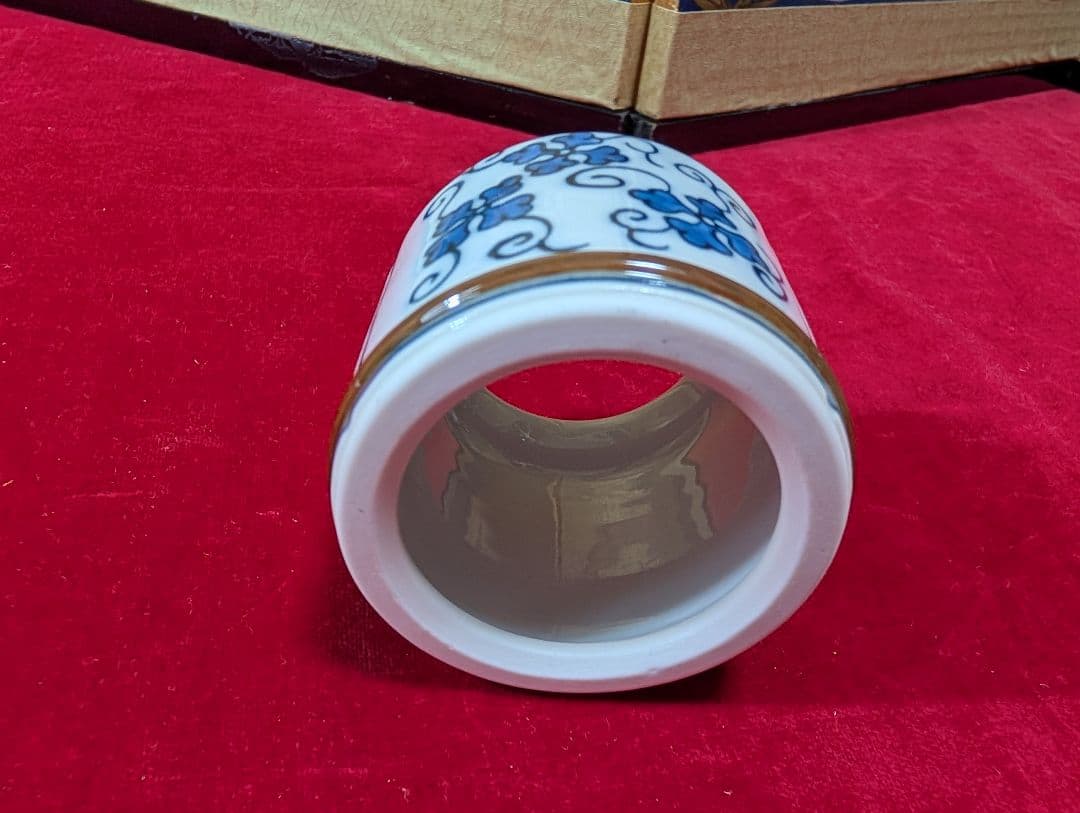 茶道具　皆具　染付祥文　平安 手塚祥堂