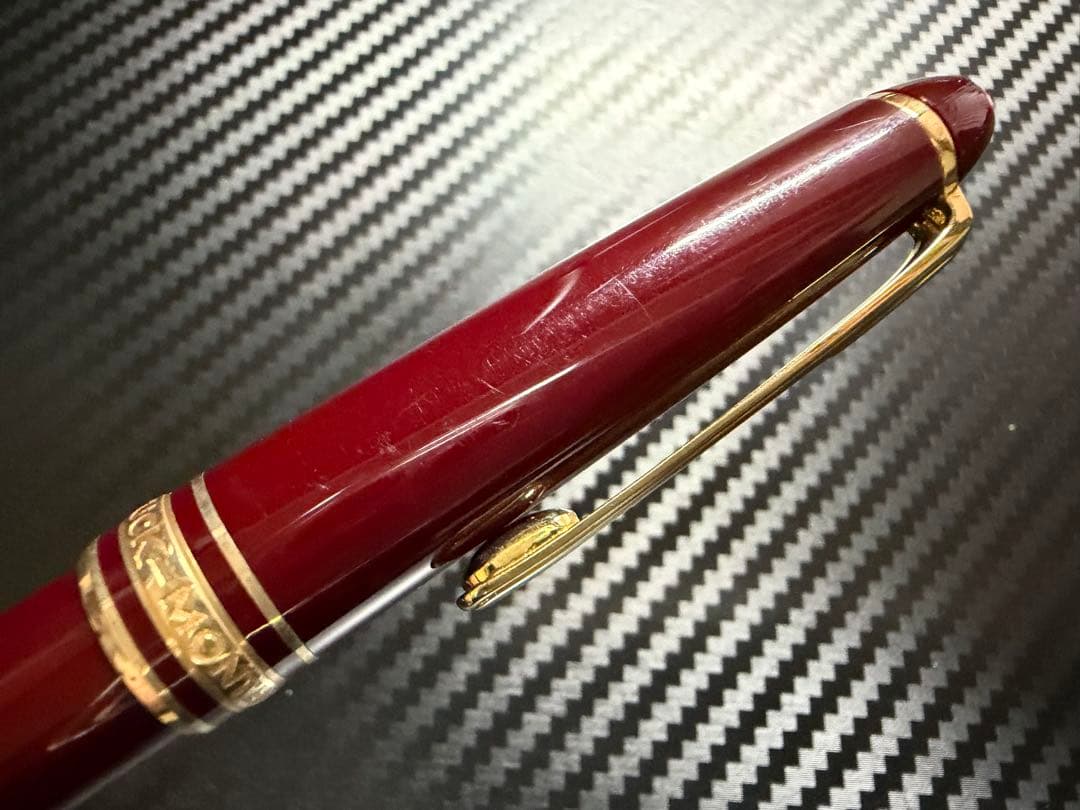 極美品 モンブラン マイスターシュテュック 144 ボルドー 全金 EF 万年筆