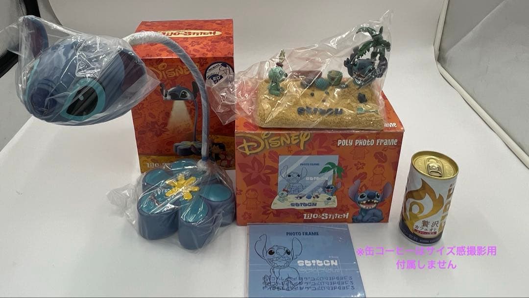 【4-10】年内で中止！スティッチ3点セット（やしの木スタンド、フォトフレーム）