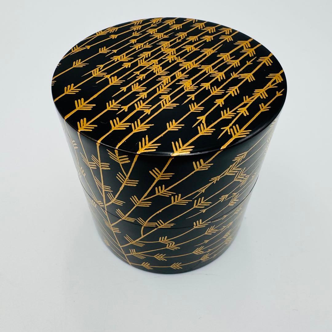 【一成　作　目張柳蒔絵　中次　棗　茶道具】骨董　アンティーク　インテリア