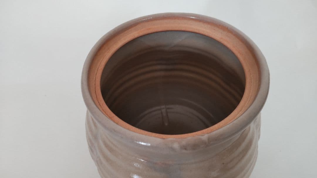 【茶道具】萩焼 水指 七代 佳炎造 芋頭