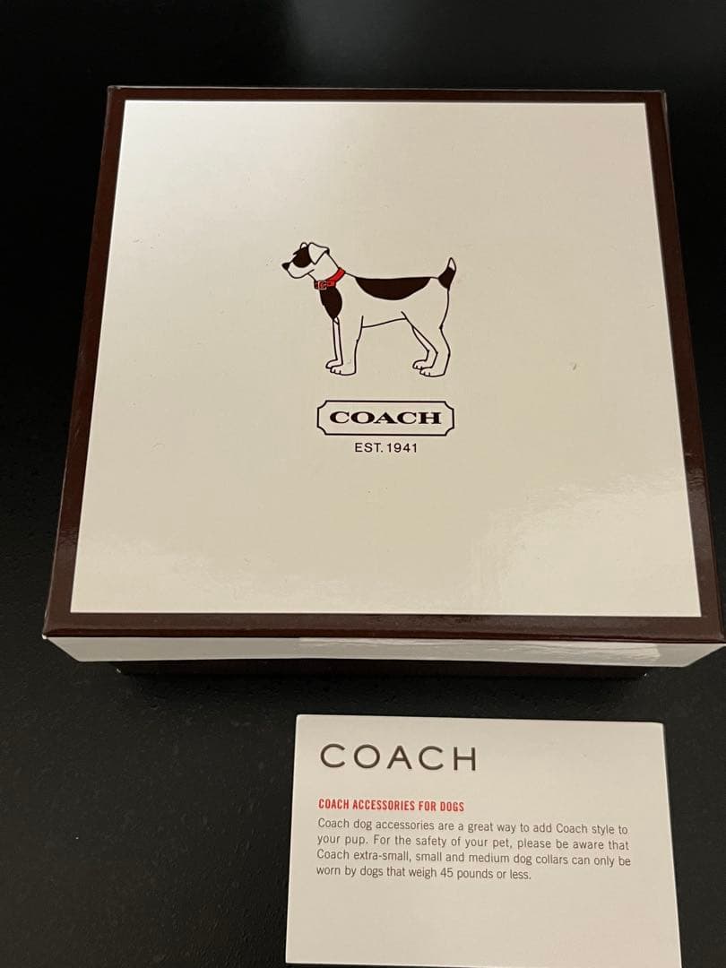 COACH 犬用首輪 レッド