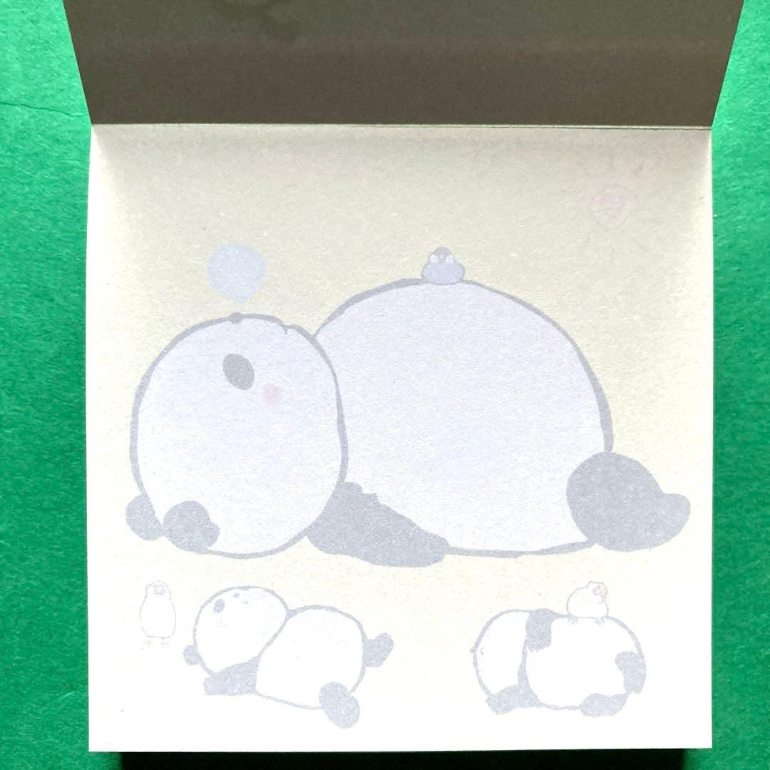 パンダ　メモ帳　スクエア　2柄　100枚