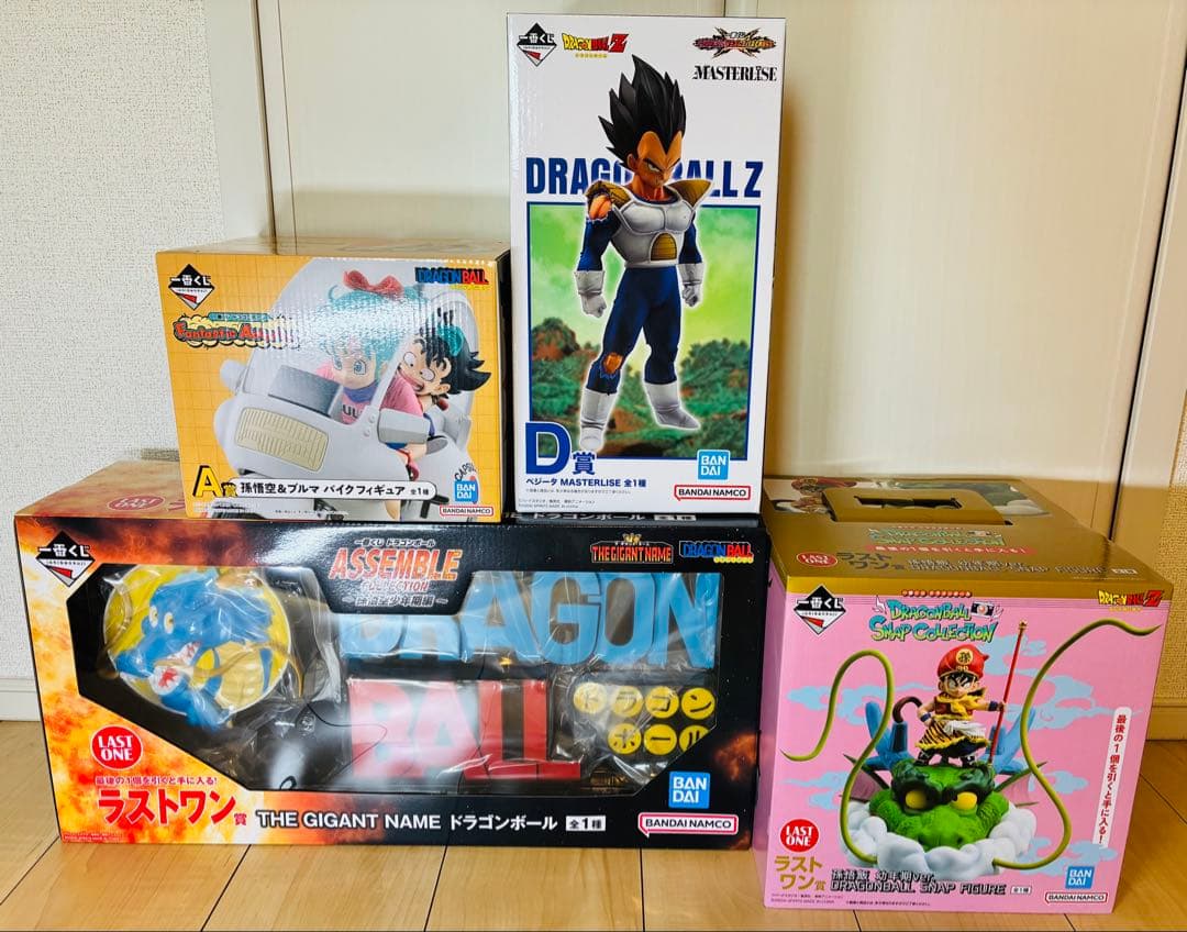 【最安値】一番くじ 4点 まとめ売り ベジータD賞 ギガントネーム ラストワン他