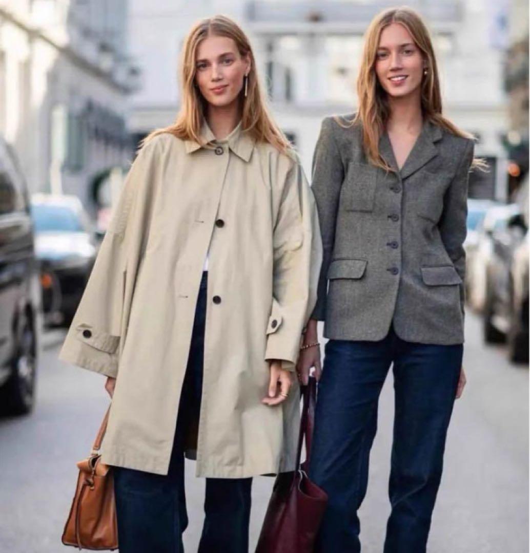 人気新作　Toteme トーテム カーキ色チェスターコート