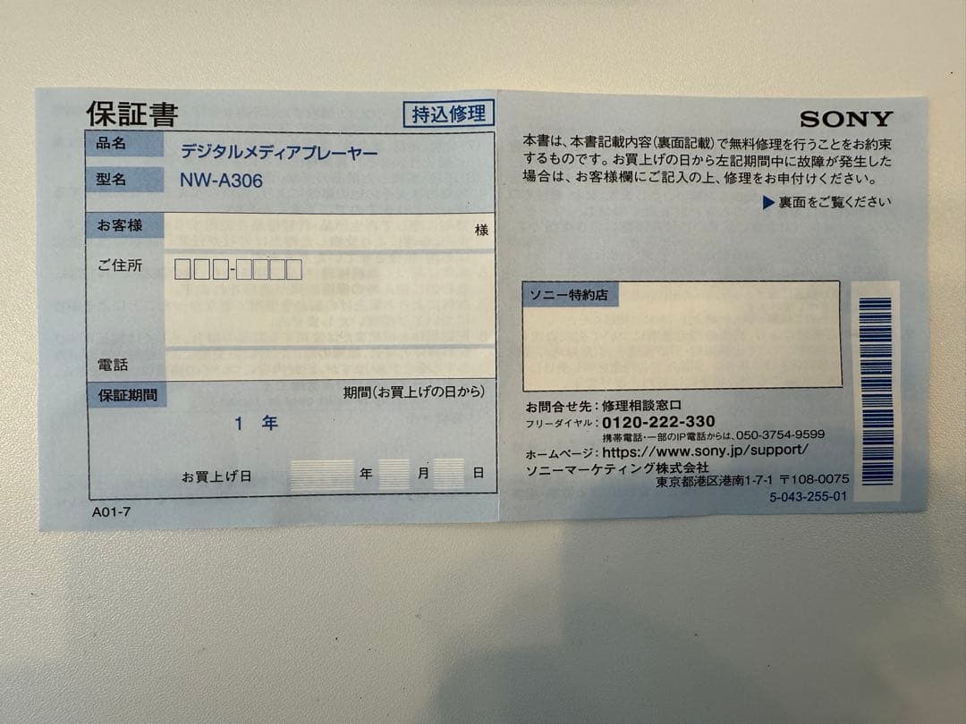 SONY デジタルメディアプレーヤー NW-A306