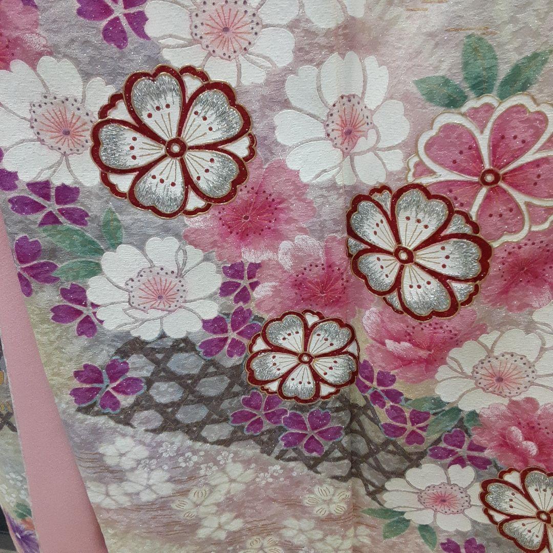 644正絹振袖白158cmぐらい