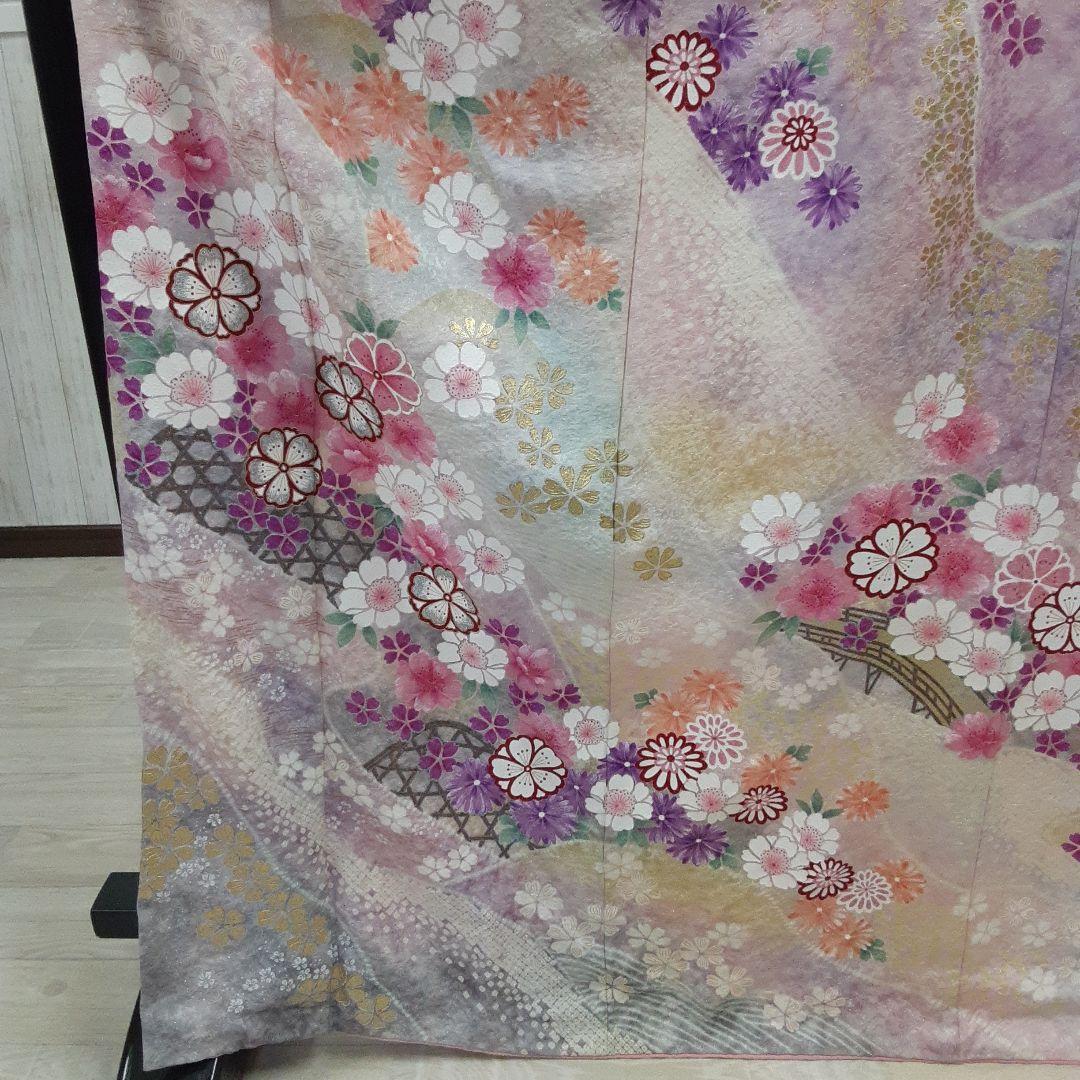 644正絹振袖白158cmぐらい