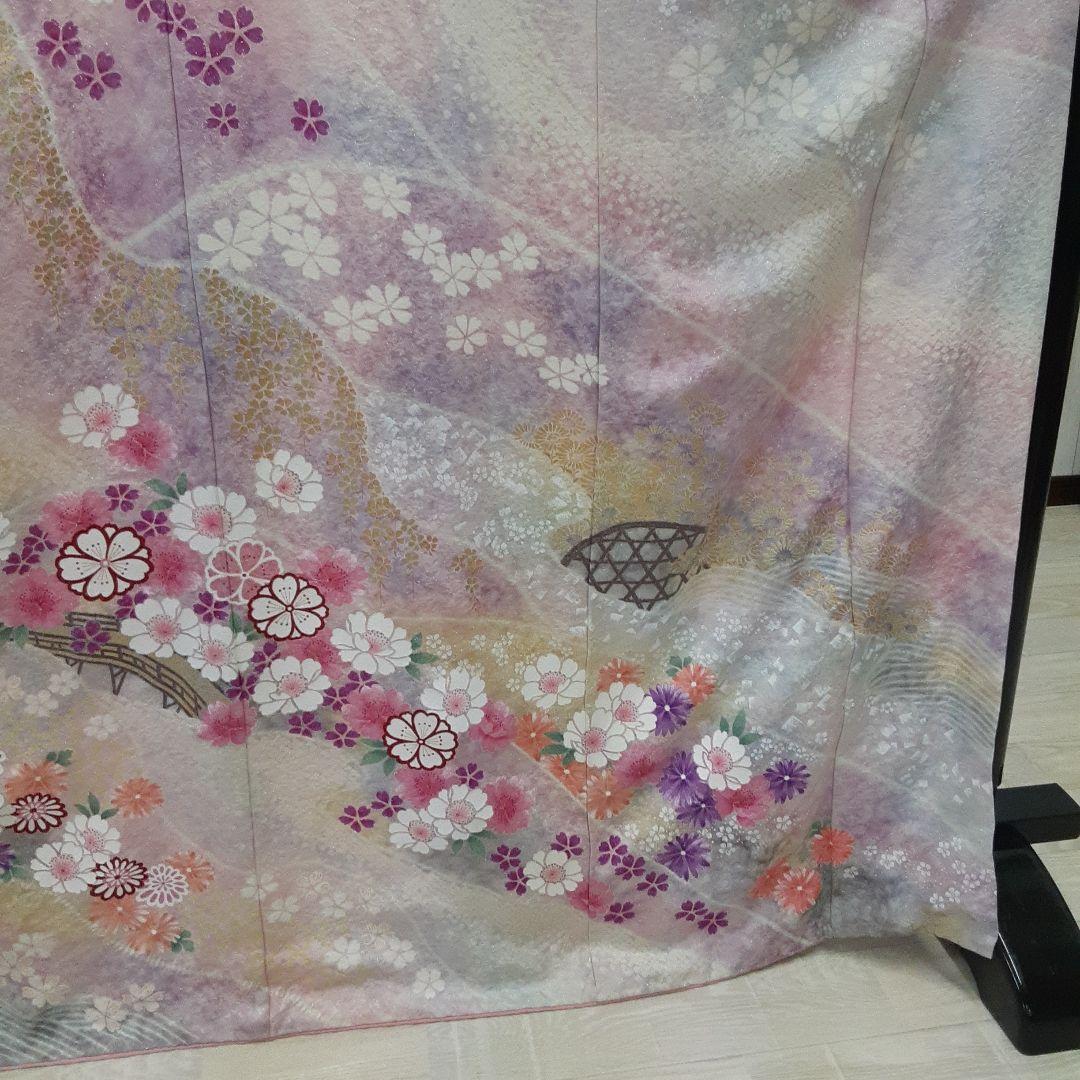 644正絹振袖白158cmぐらい