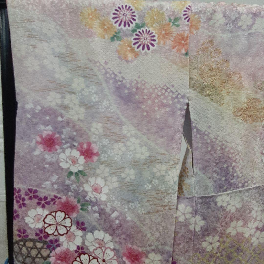 644正絹振袖白158cmぐらい