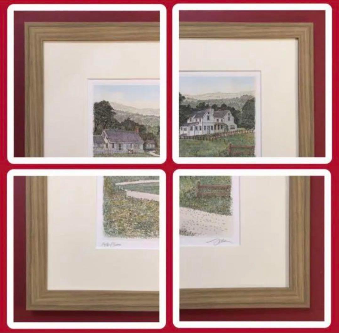 絵画・額縁・版画・織田 義郎・新品未使用・ナントゲットⅦ・エッチング・美術品