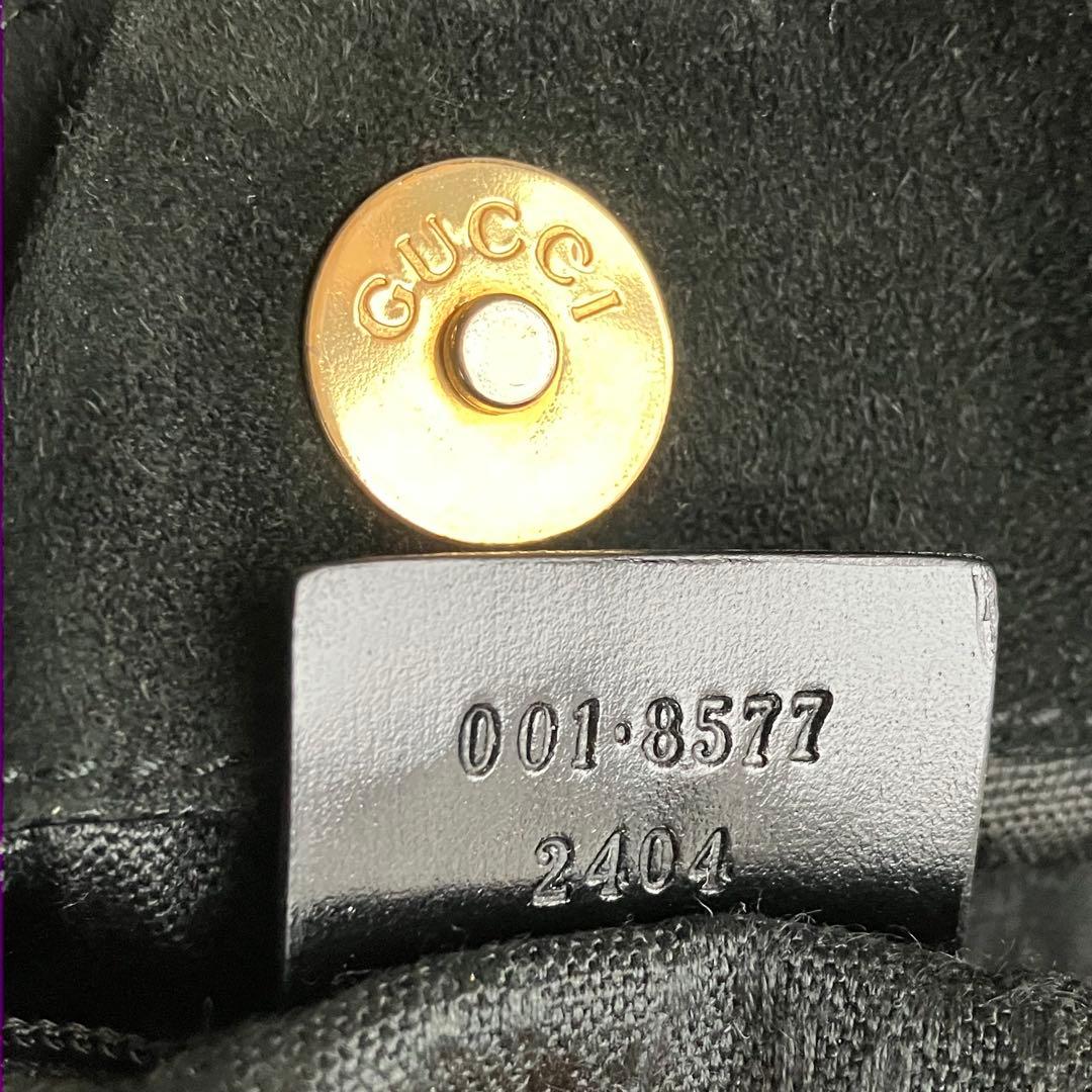 バッグ Gucci Bamboo Black Suede Shoulder Bag