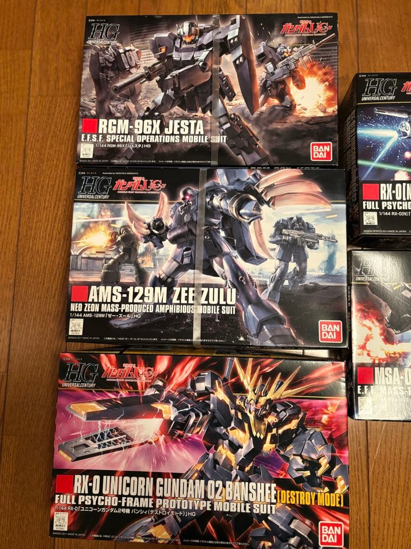 ガンダムユニコーン、水星の魔女プラモデル　16点セット