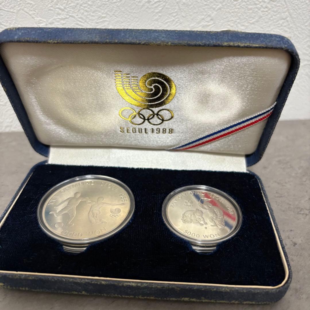 1988年 ソウルオリンピック　銀　記念メダル　10000ウォン　5000ウォン