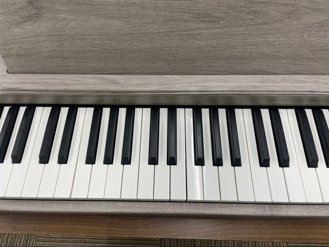 電子ピアノ88鍵盤 給電タイプ　木目調ボディ　グレー　訳あり