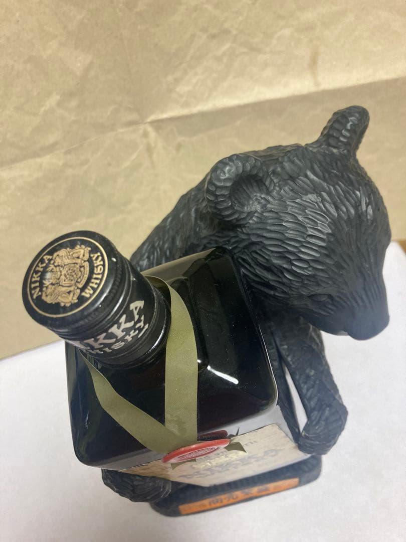 【非売品】ニッカウイスキー ボトル抱き熊 熊 置物