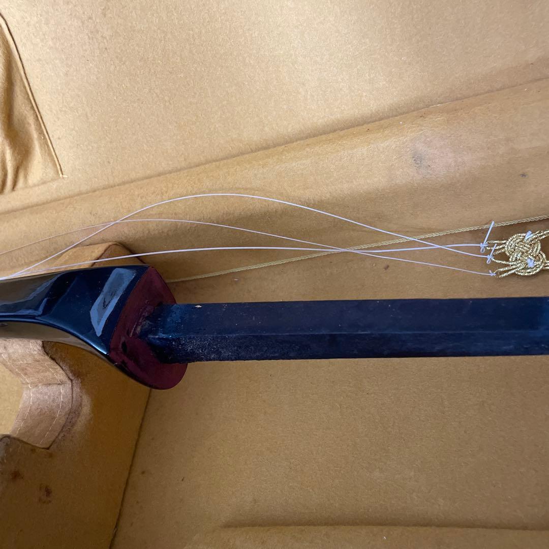 三味線　黒塗与那城？真壁型？ベルト付き　ユナー　スンチー沖縄 弦楽器 琉球