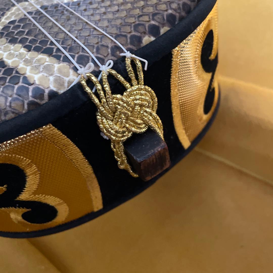 三味線　黒塗与那城？真壁型？ベルト付き　ユナー　スンチー沖縄 弦楽器 琉球