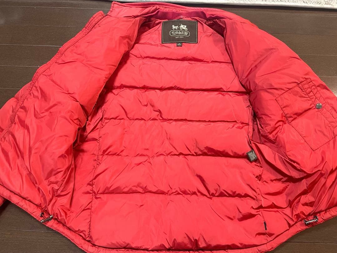 COACH★コーチ★レザー切替ダウン★ライダースジャケット★羊革★M★