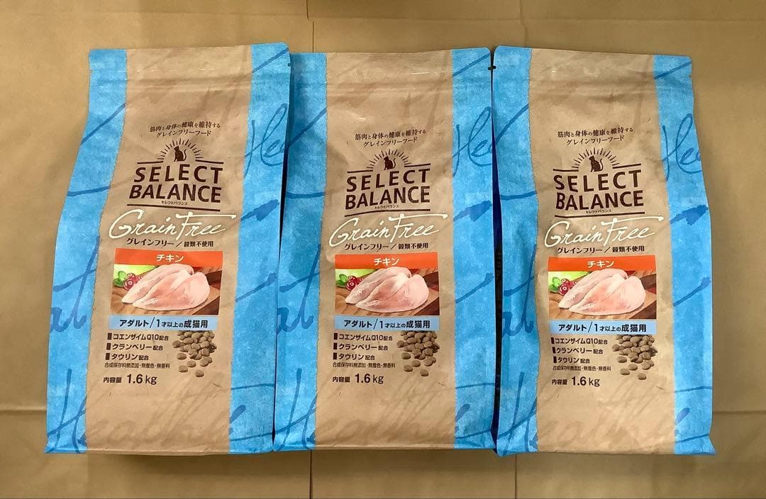 1.6kg　3袋　セレクトバランス 　 アダルト チキン 猫