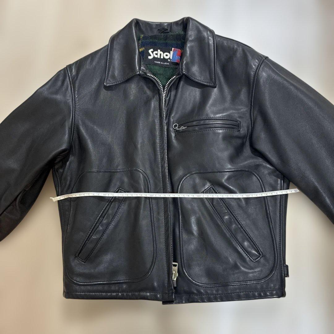 Schott シングルライダースジャケット 40 黒