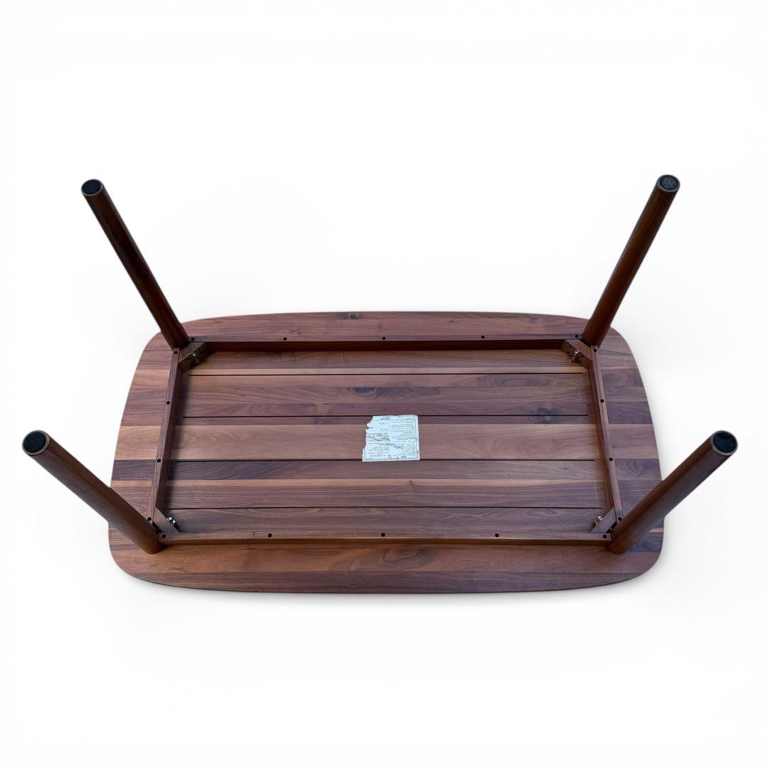 無印良品　ダイニングテーブル　ウォールナット　楕円　150cm 食卓　無垢材