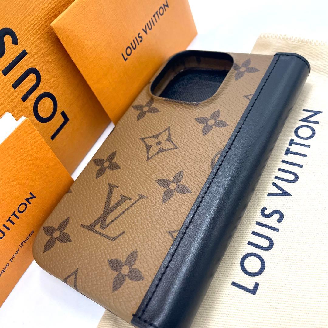 【極美品】ルイヴィトン iPhoneケース 15pro モノグラム リバース