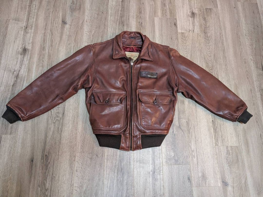 80S【CHEVIGNON 】A-2 G-1 フライトジャケット