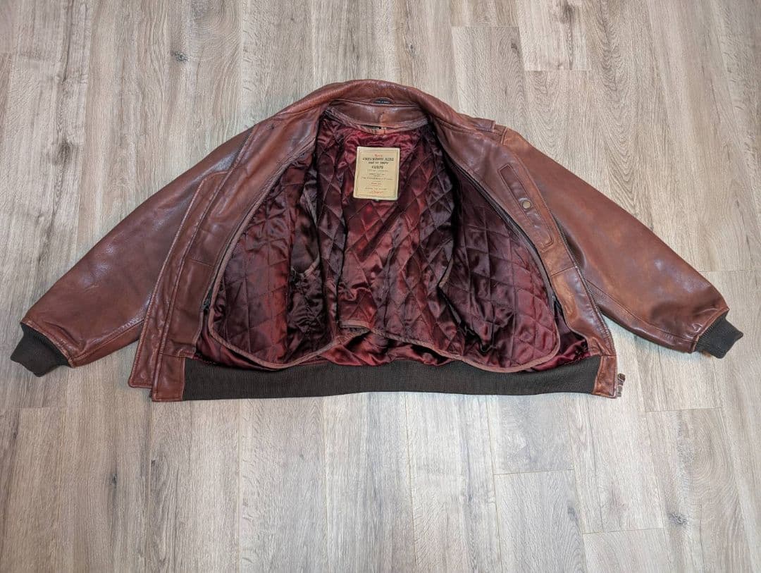 80S【CHEVIGNON 】A-2 G-1 フライトジャケット