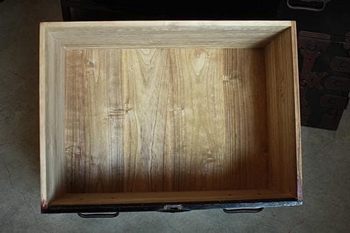 綺麗な丸金具庄内箪笥　扉付き　タンス　収納　古家具　古民家　時代家具