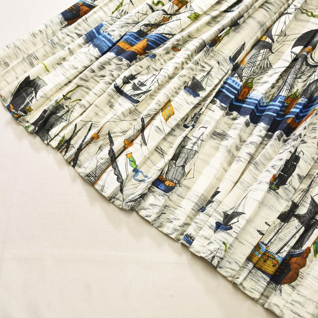 イタリア製 ラ プレスティック ウィストン シルク100％ プリーツスカート ♪