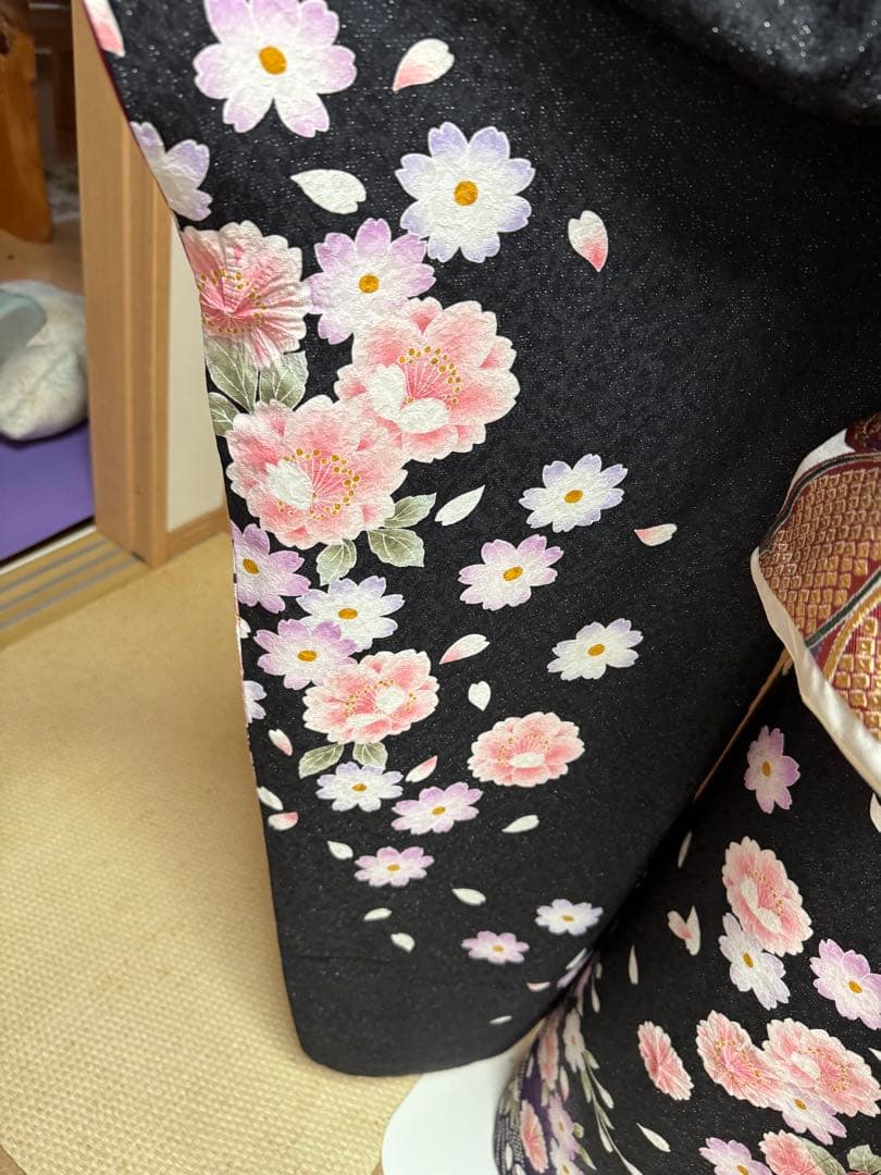 正絹　振袖単品　お稽古等