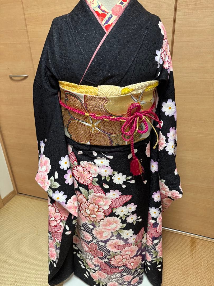 正絹　振袖単品　お稽古等