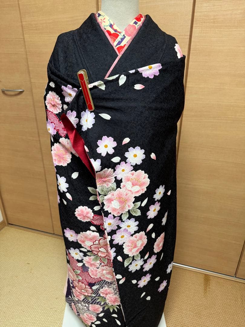 正絹　振袖単品　お稽古等