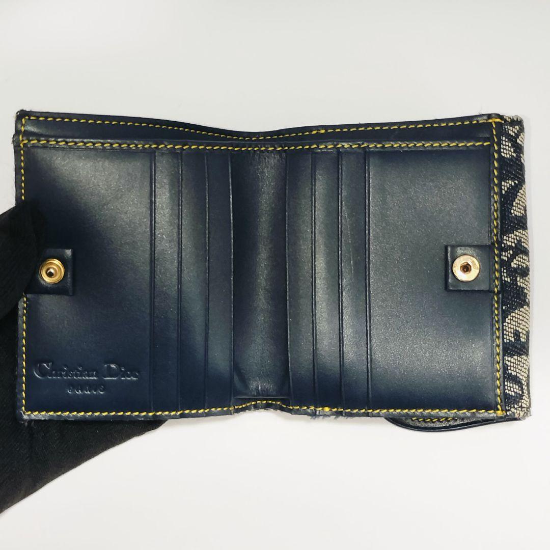 Dior トロッター サドルウォレット コンパクト キャンバス ダブルホック