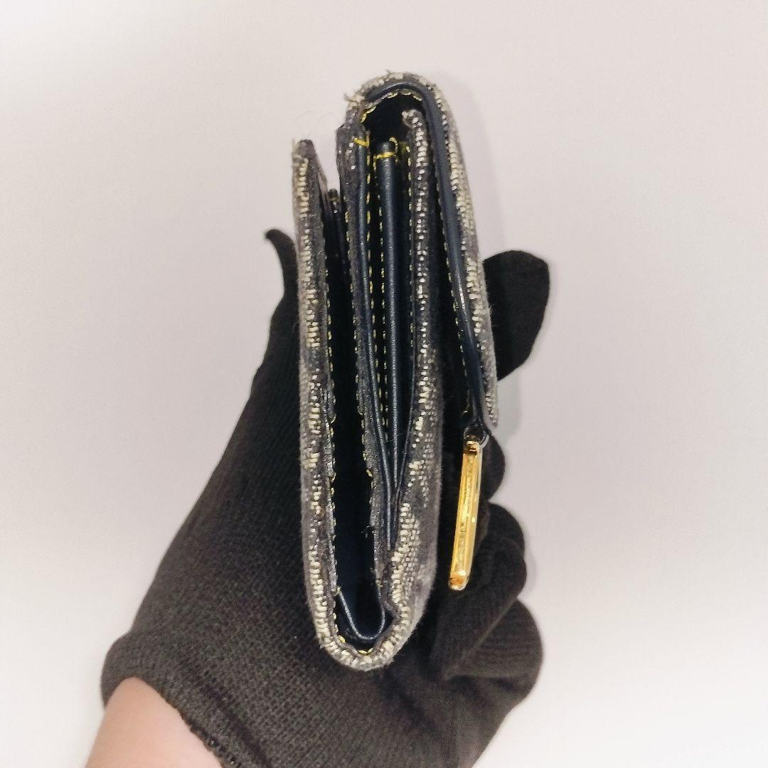 Dior トロッター サドルウォレット コンパクト キャンバス ダブルホック