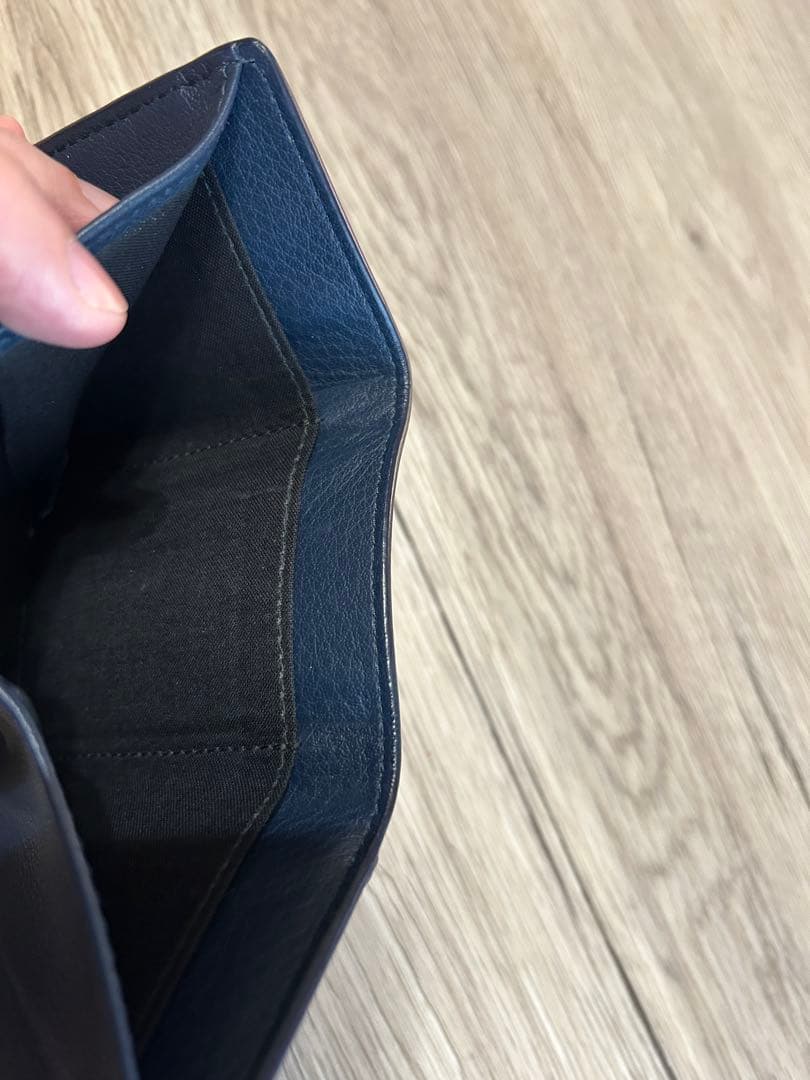 最終値下げ！！売り切り！！ BALENCIAGA ネイビー 三つ折り財布